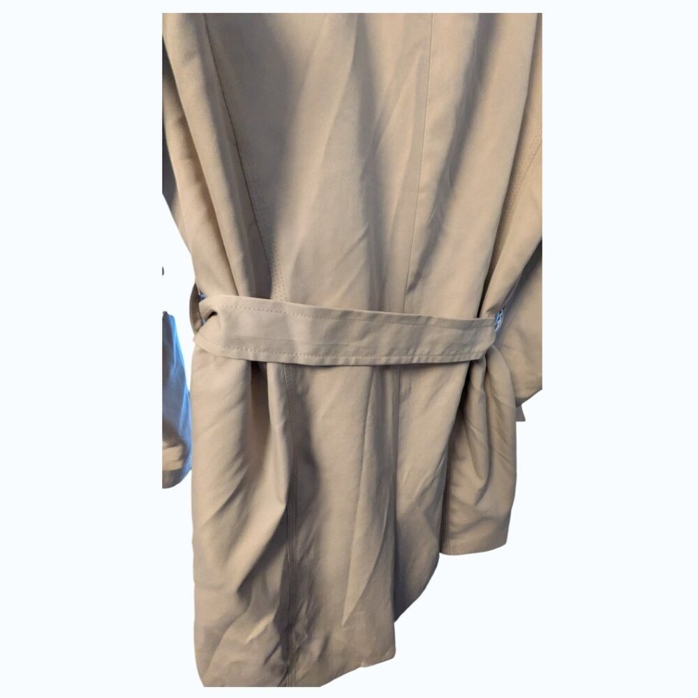 ONLY Classic Belted Short Double Breasted Trench Cost | Size L - Picture 10 of 12